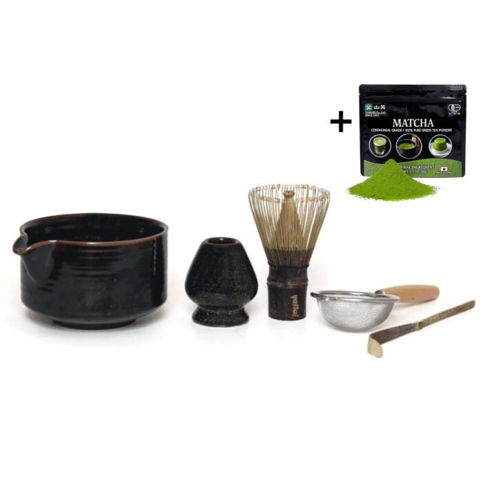 Set de Matcha Premium Dark By Yatta! + Matcha Ceremonial Orgánico Ziploc