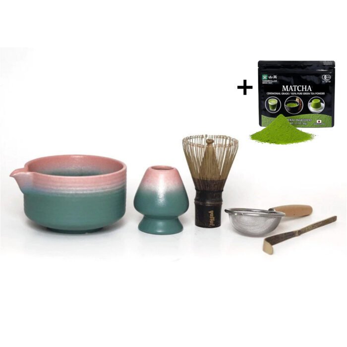 Set de Matcha Premium Sakura By Yatta! + Matcha Ceremonial Orgánico Ziploc