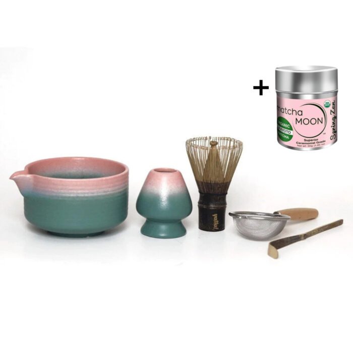 Set de Matcha Premium Sakura By Yatta! + Matcha Ceremonial Orgánico Lata