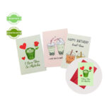 tarjetas con motivos de matcha para cumpleaños aniversario amor y toda ocasion para regalos en peru