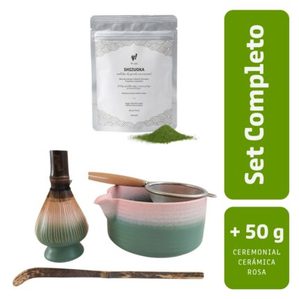 Set de matcha con bowl de cerámica rosa - 5 utensilios Yatta!