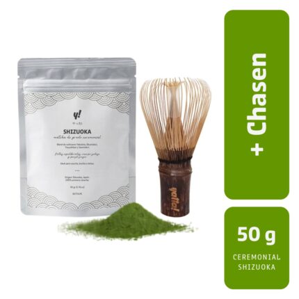 Matcha y chasen de bambú hecho a mano – Pack Yatta con matcha ceremonial Shizuoka 50 g